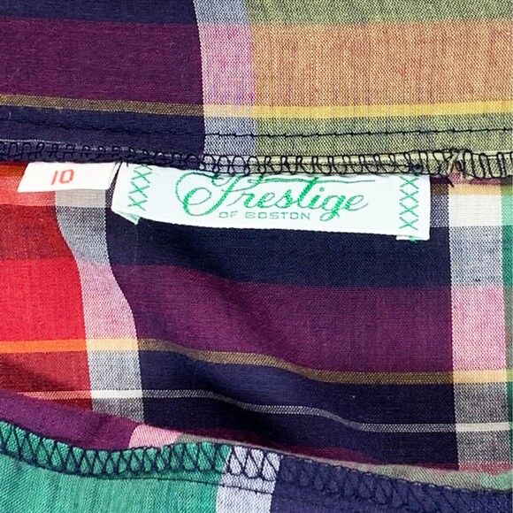 70s Prestige of Boston Semi-Sheer Plaid Tank - Picture 4 of 4